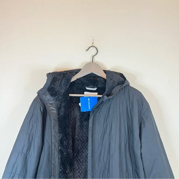 Columbia Plus Size Quilted Hood Puffer Women’s Black Jacket Size 3X NWT